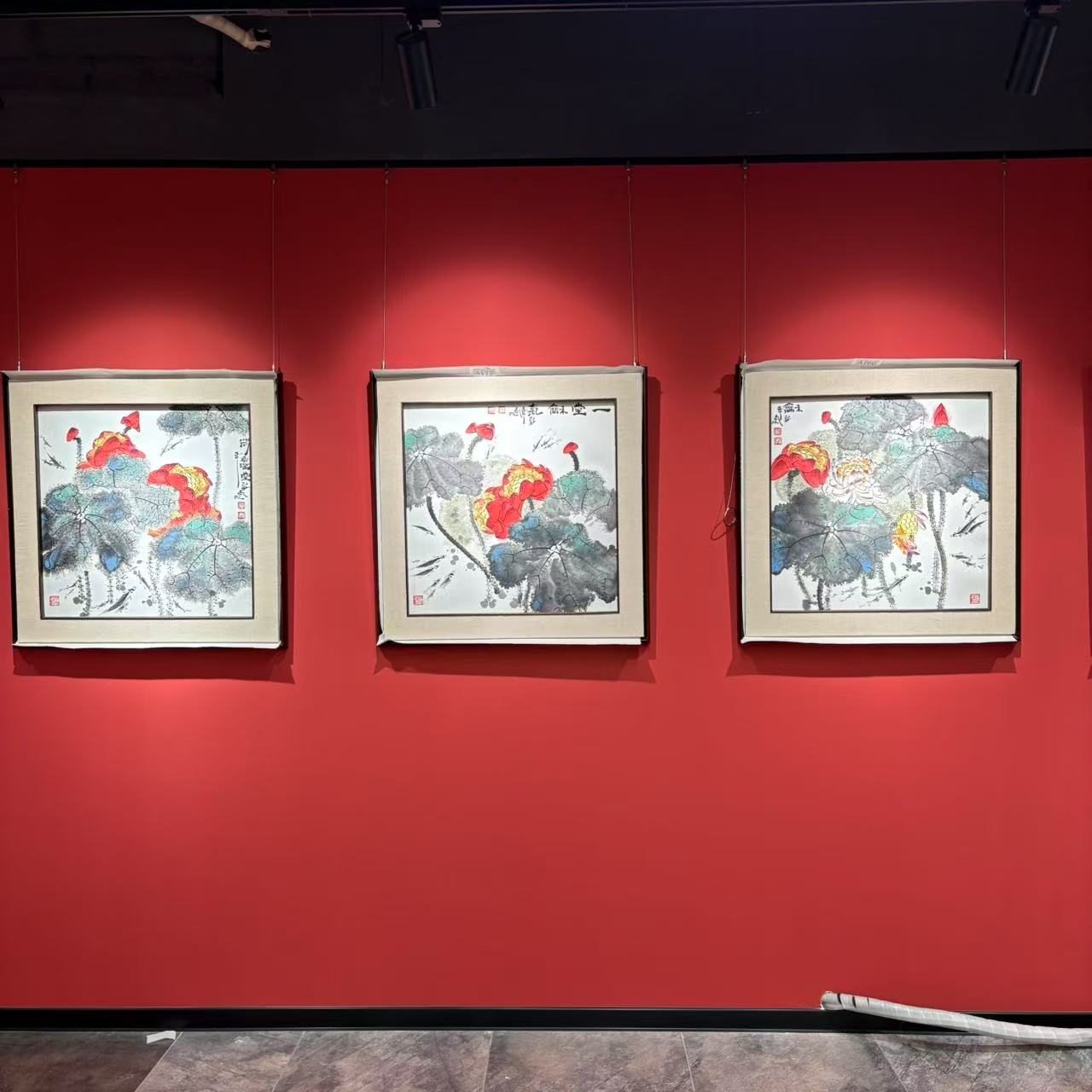 李春现/荷花系列/四尺斗方68*68cm手绘纸本直播间所见即所得