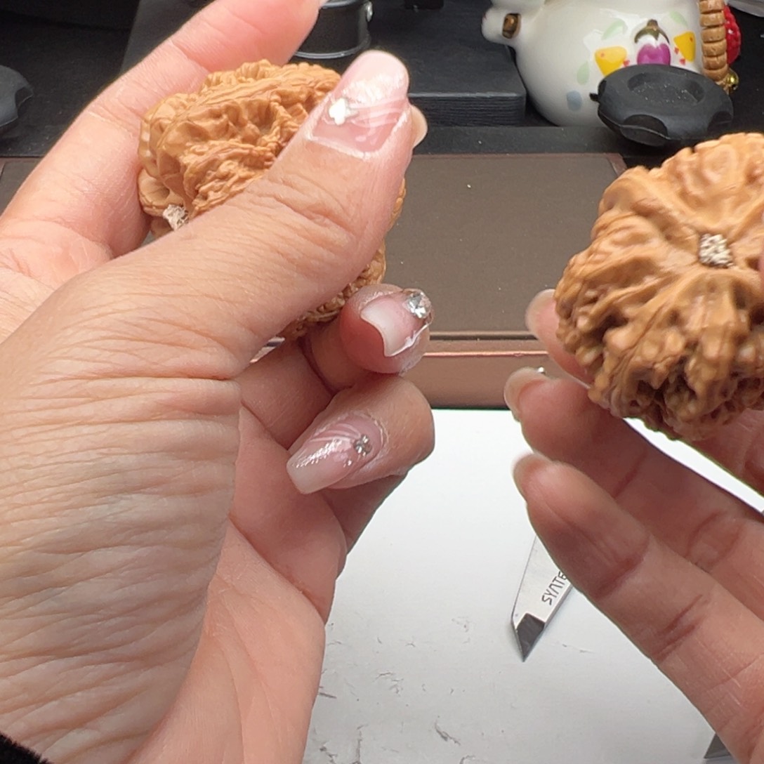 文玩核桃把件粗筋45