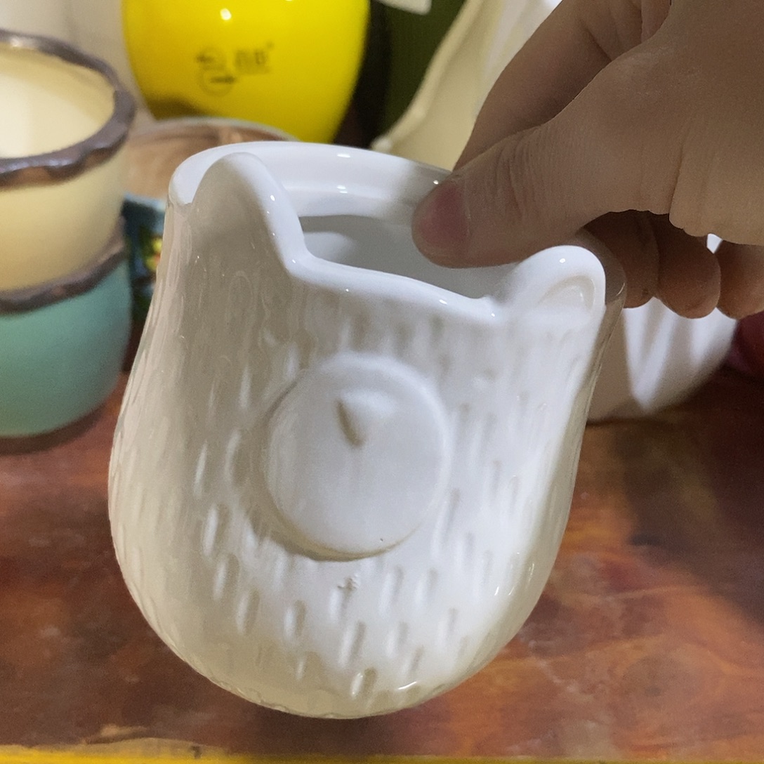 杯子陶陶盆有孔 瑕疵介意勿拍