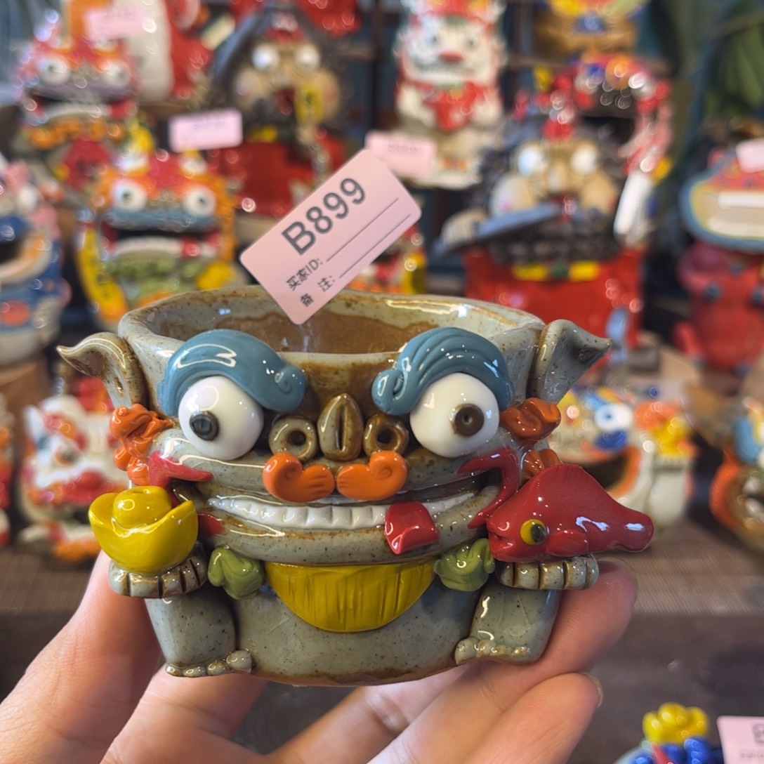 泥塑纯手工茶宠摆件