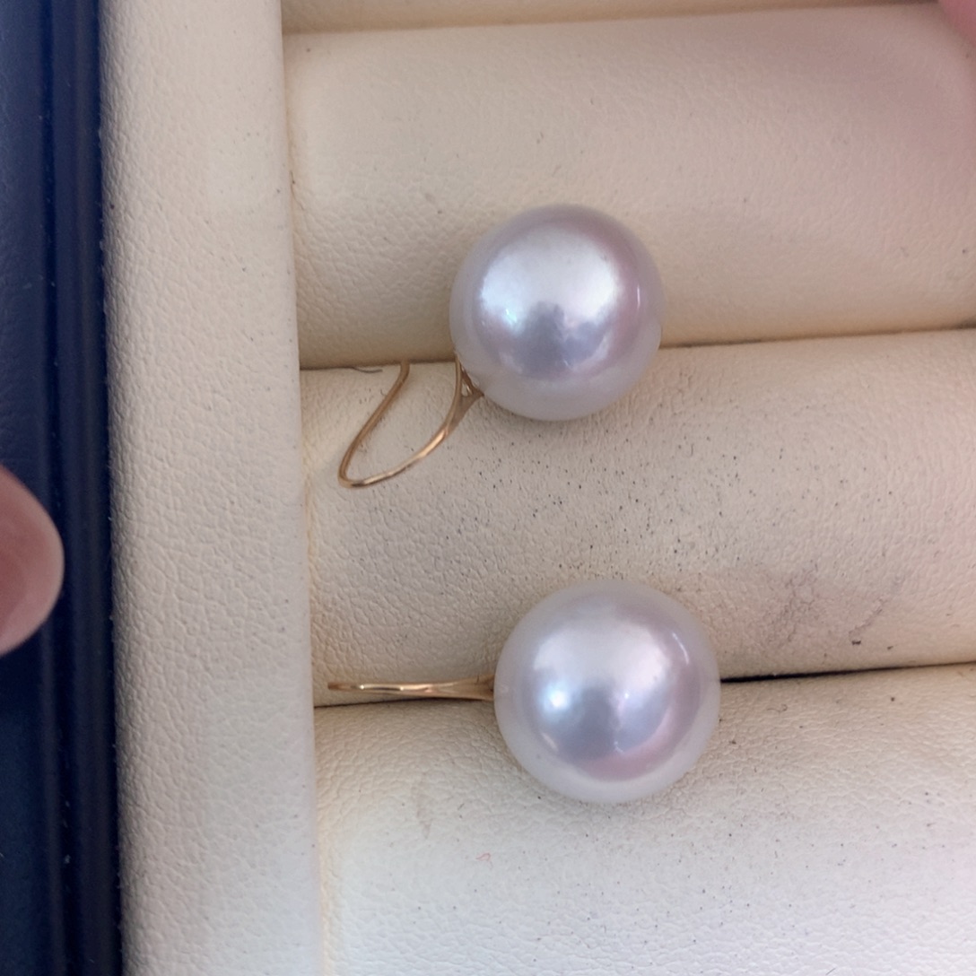 海水珍珠耳饰18K金镶嵌