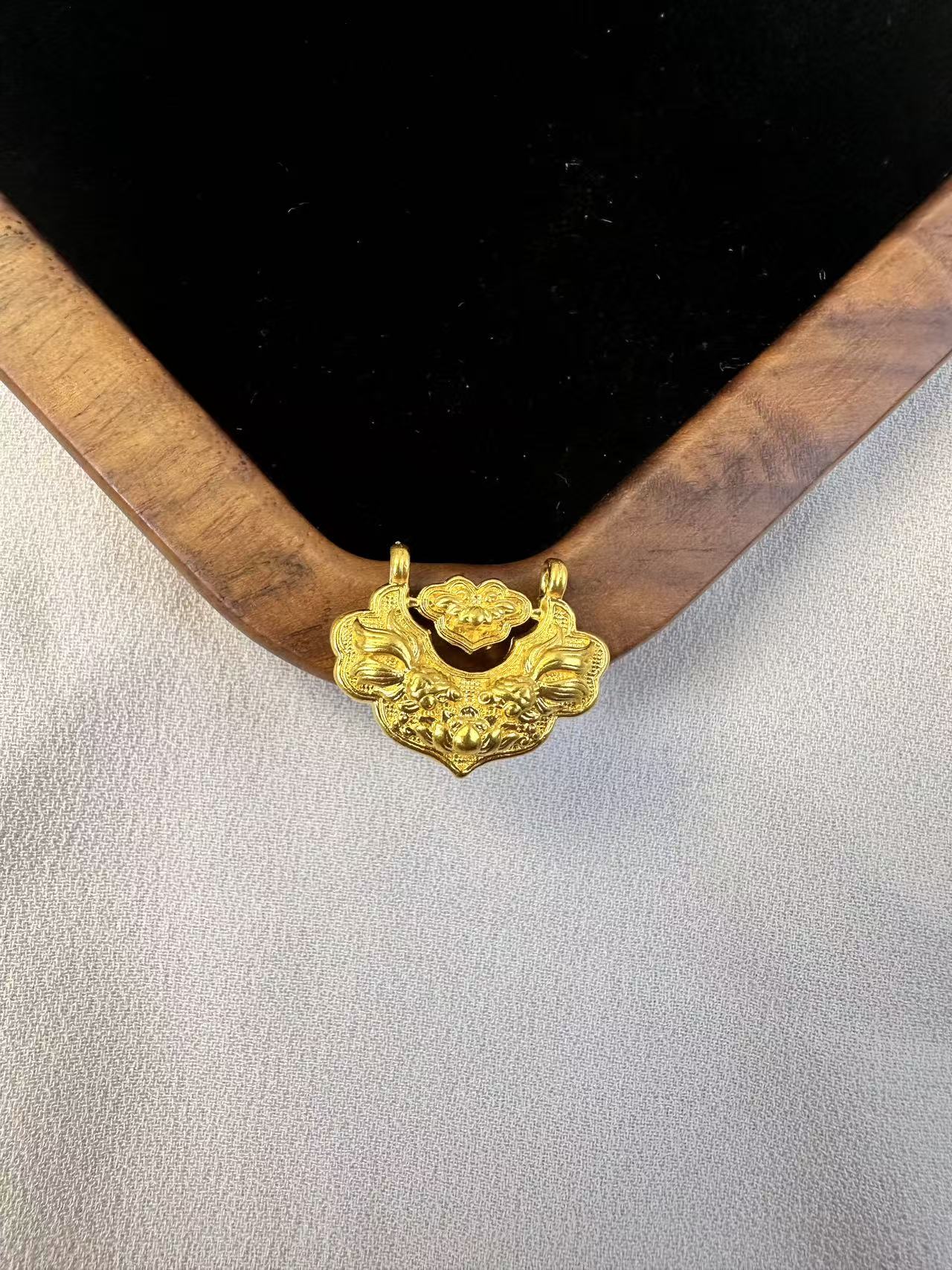 【足金999】双鱼锦鲤锁AA008