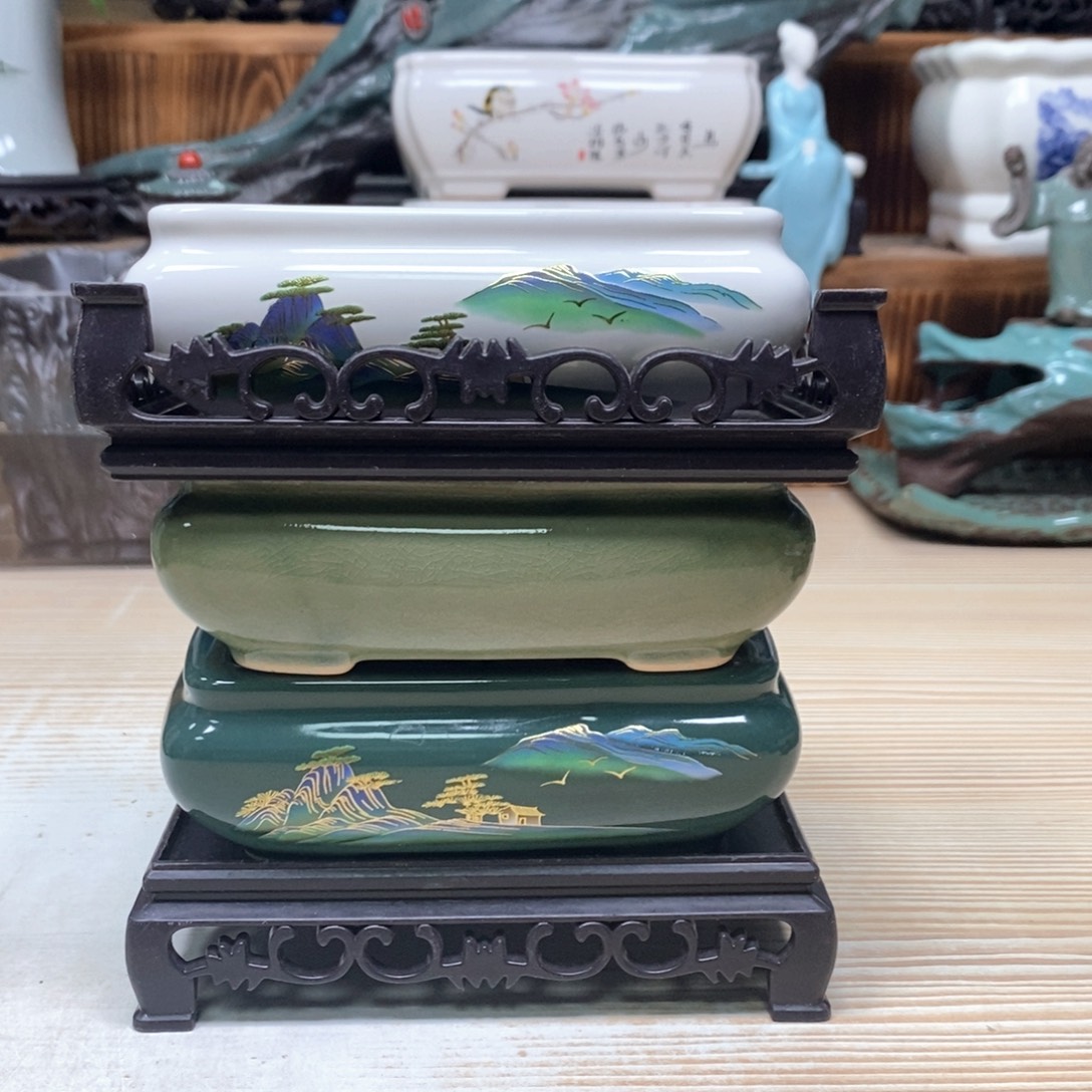 紫砂花盆陶瓷艺术花盆陶瓷