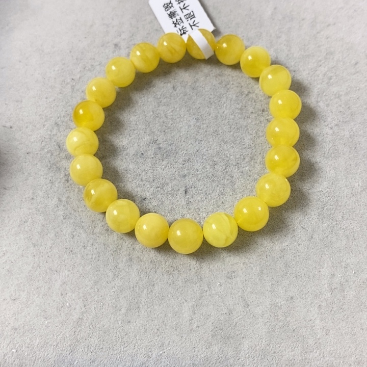 蜜蜡裸石未镶嵌串