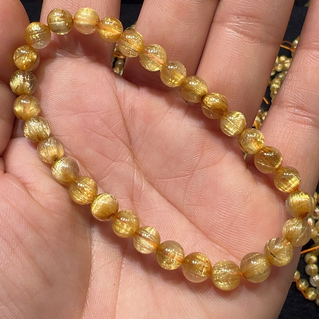 水晶手串未镶嵌L*?发晶手串