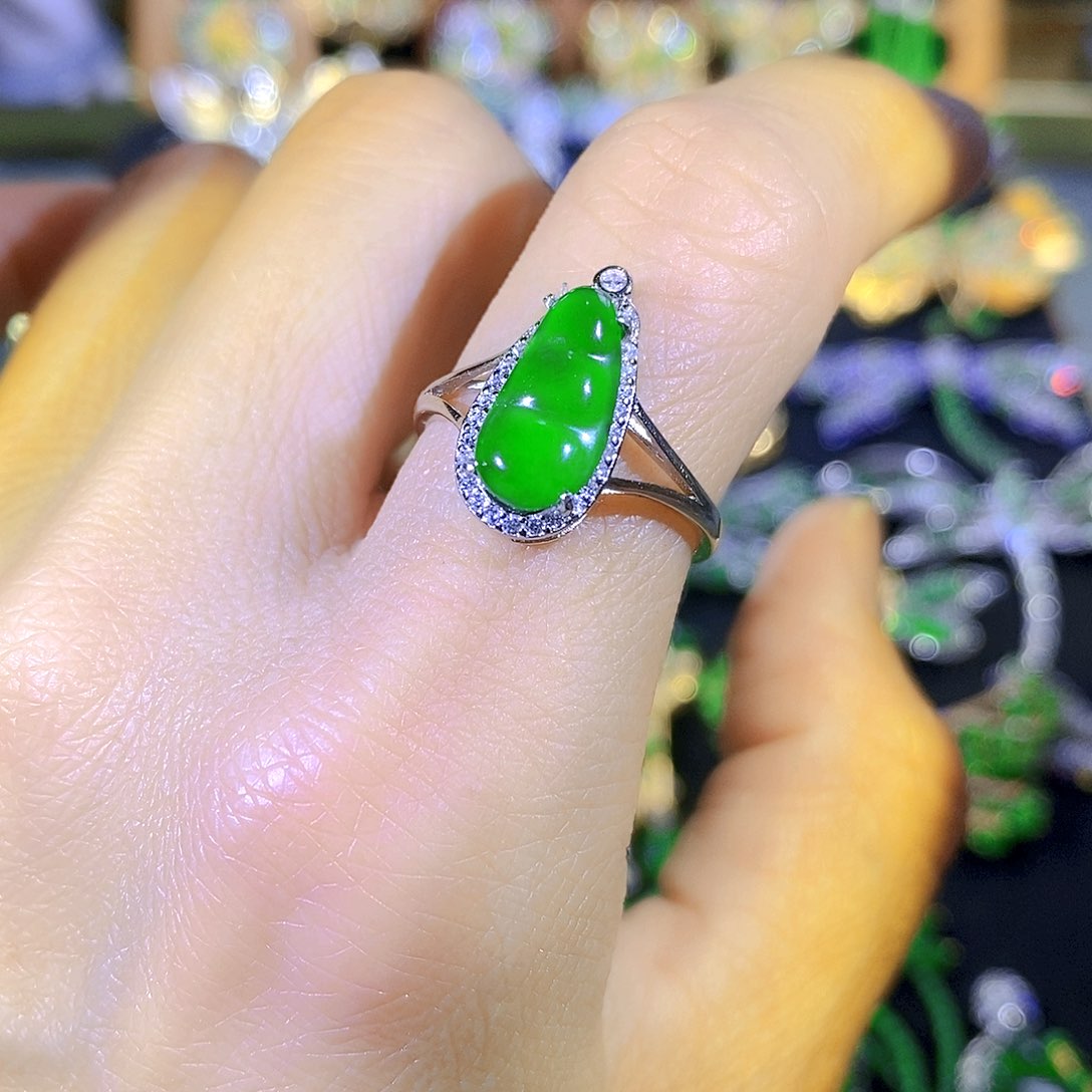 吊坠(不含链)银S925镶嵌翡翠