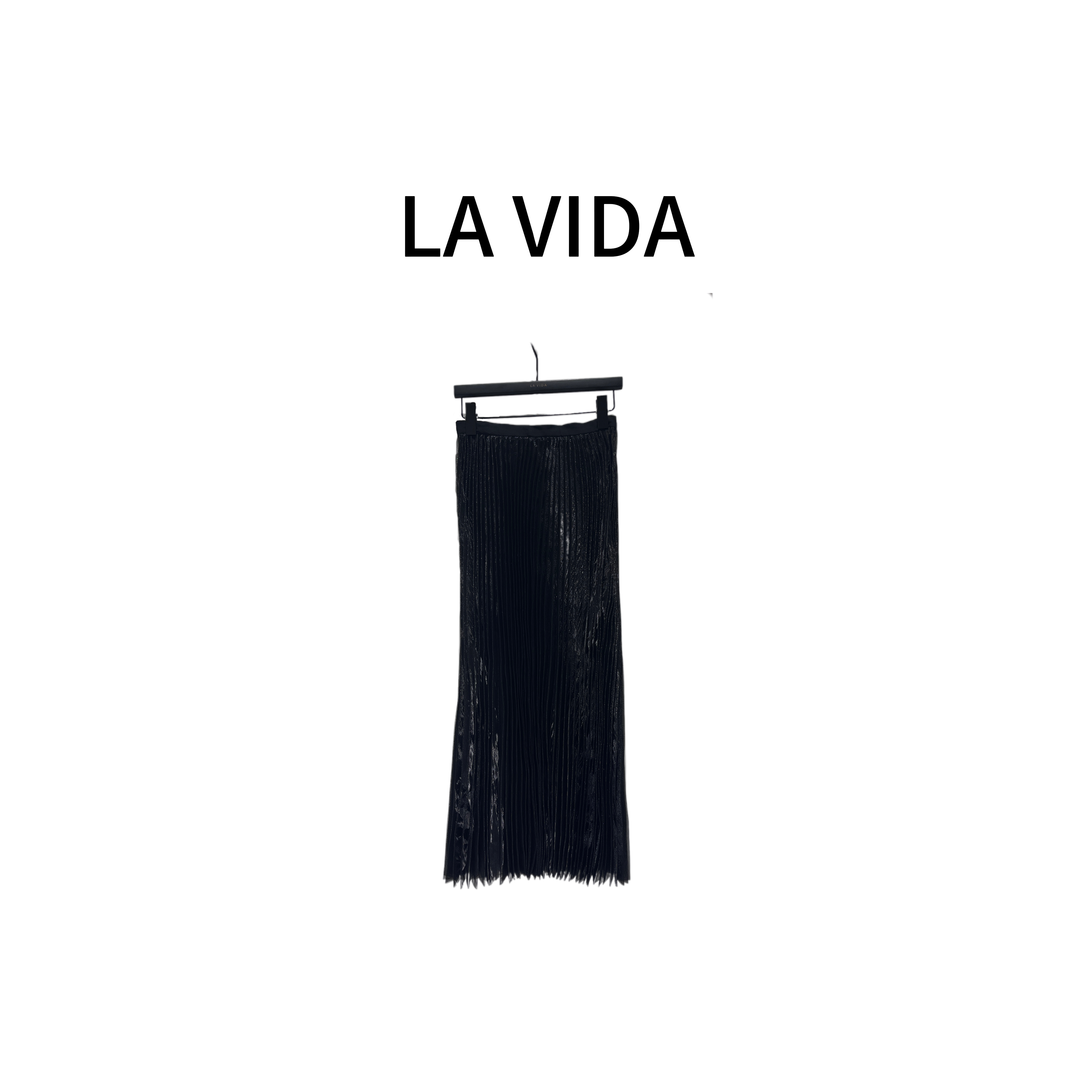 LA VIDA-[复合]风琴百褶长半裙