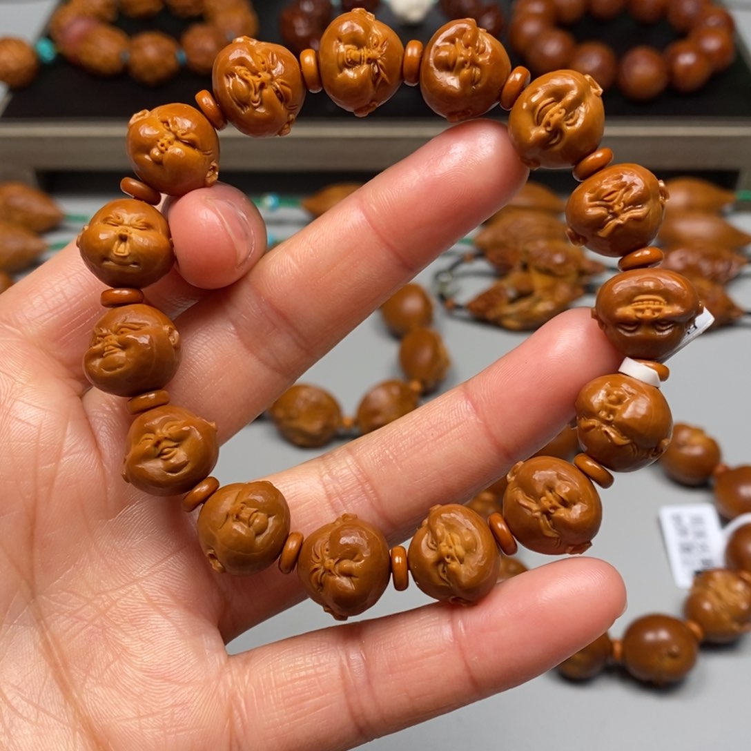 橄榄核吊坠百态手串