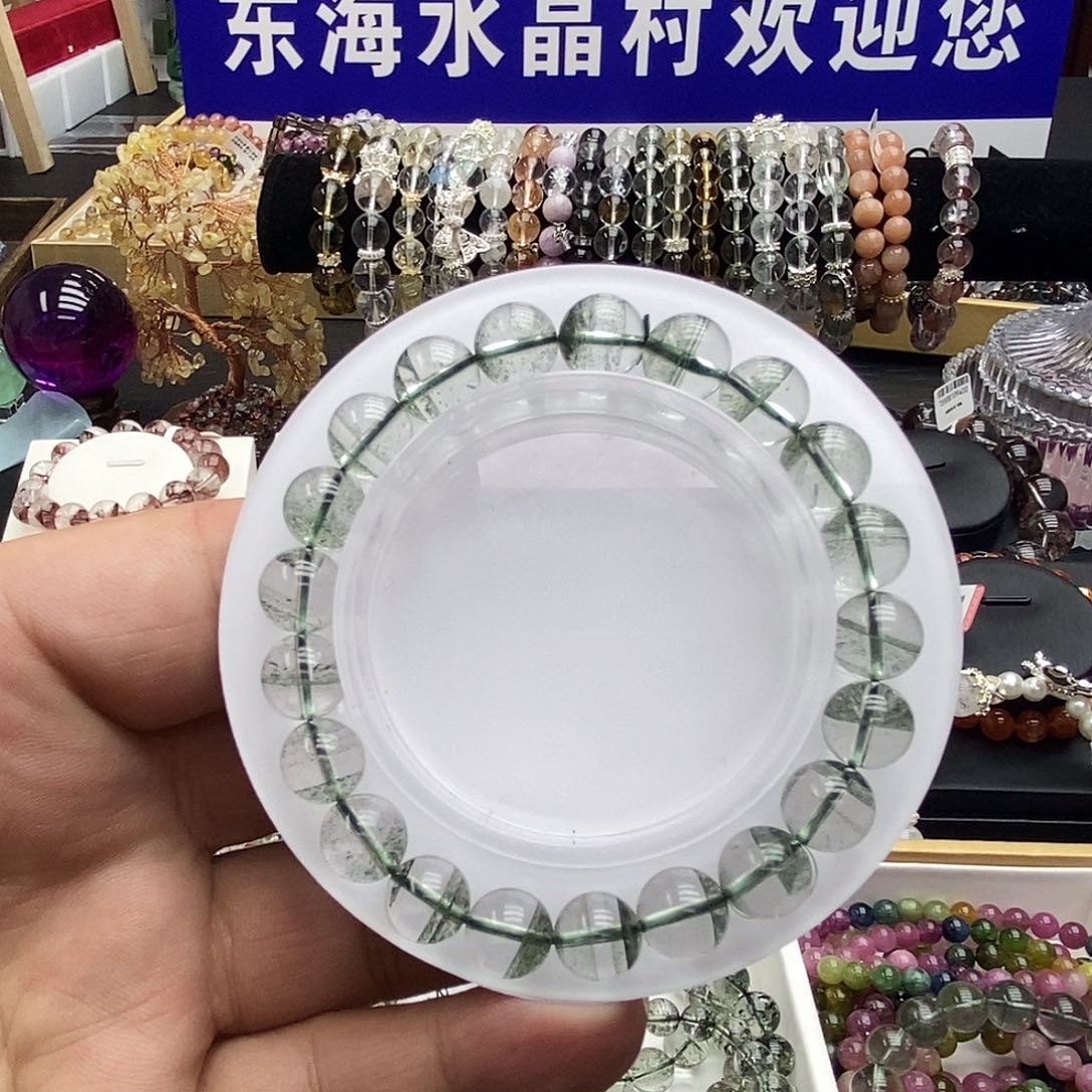 水晶手串未镶嵌马****宾绿幽灵千层