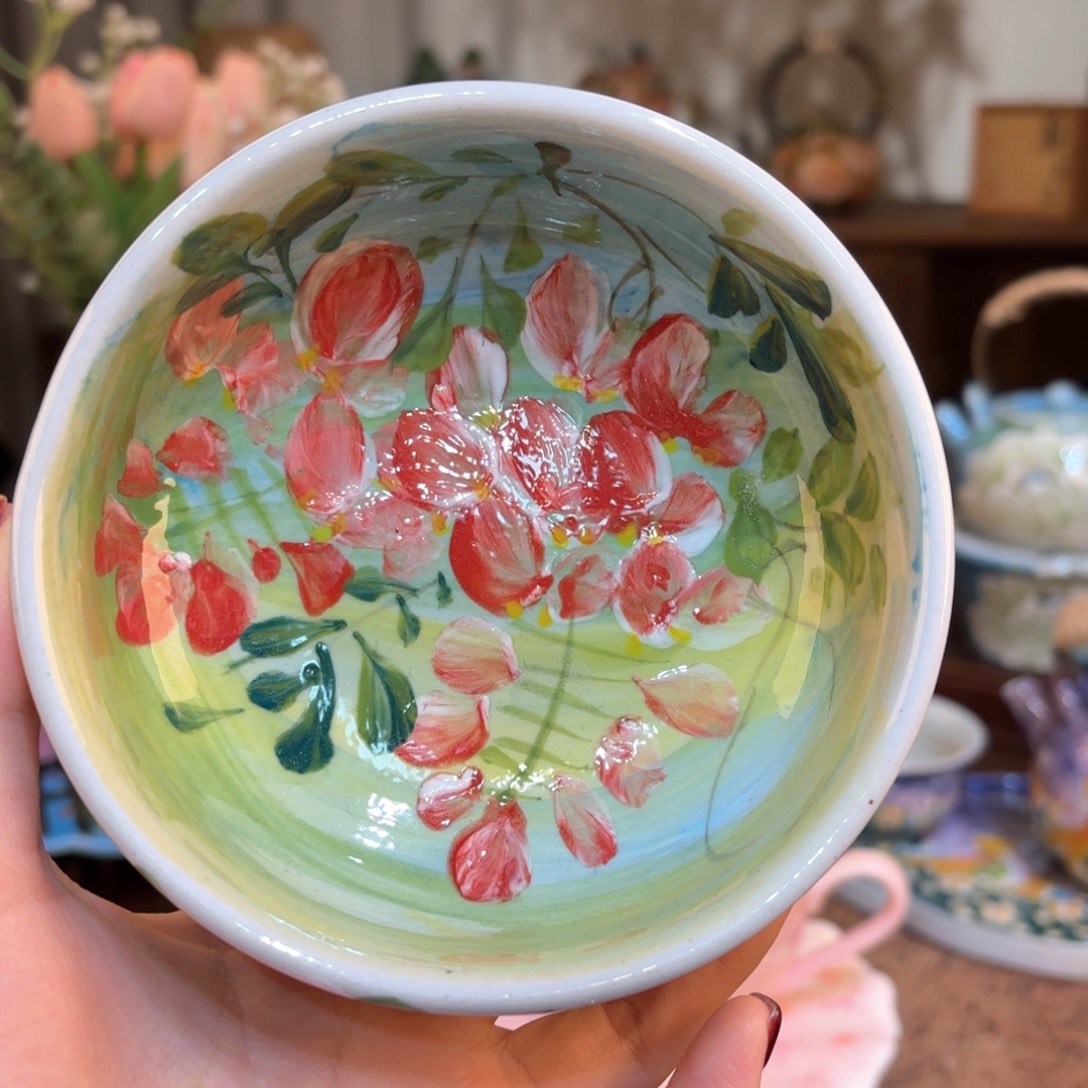 景德镇手绘高温釉下彩陶瓷茶具
