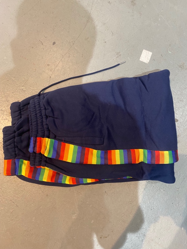 两边彩条纹卫裤（次品）果梓06