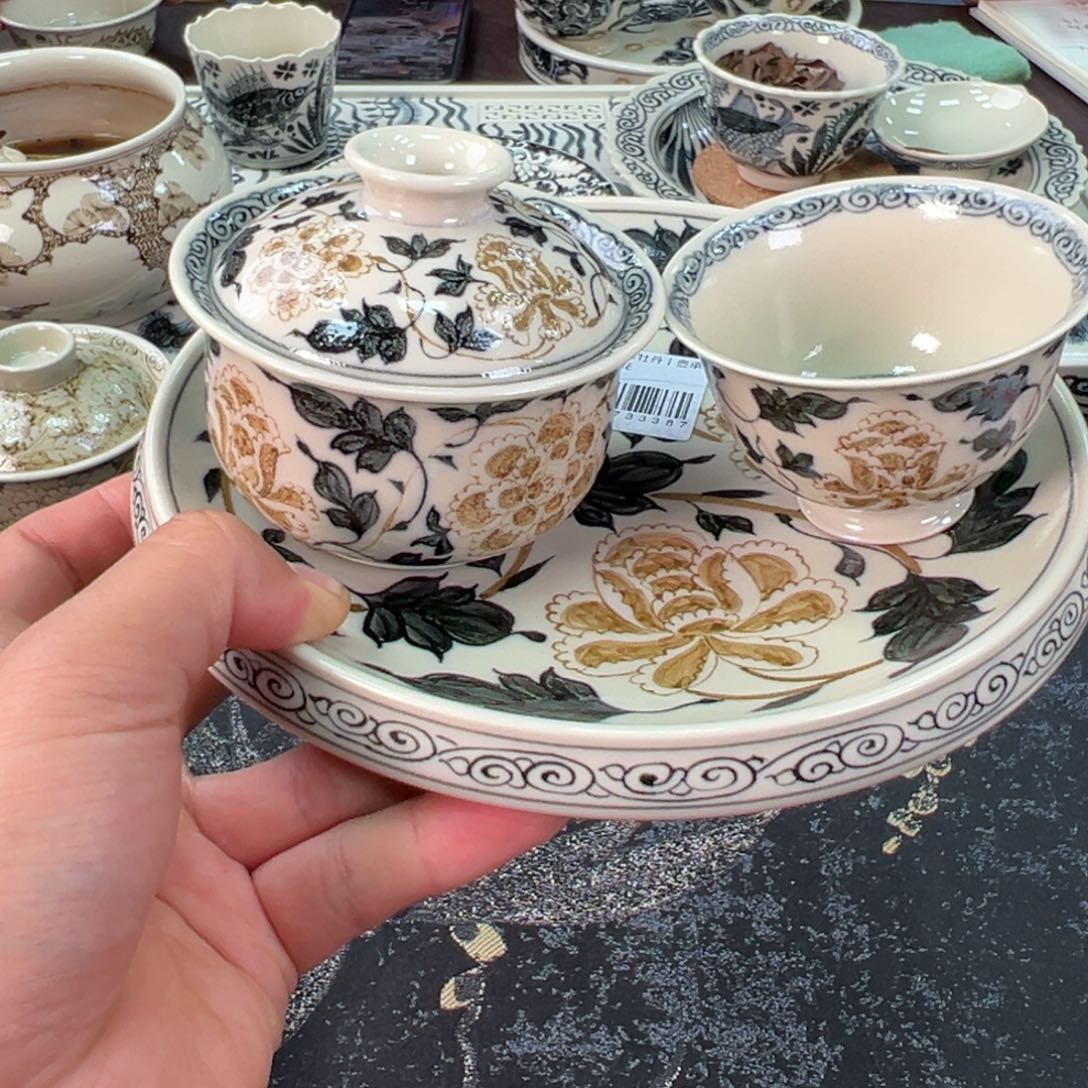 花***下陶景德镇手工手绘陶瓷