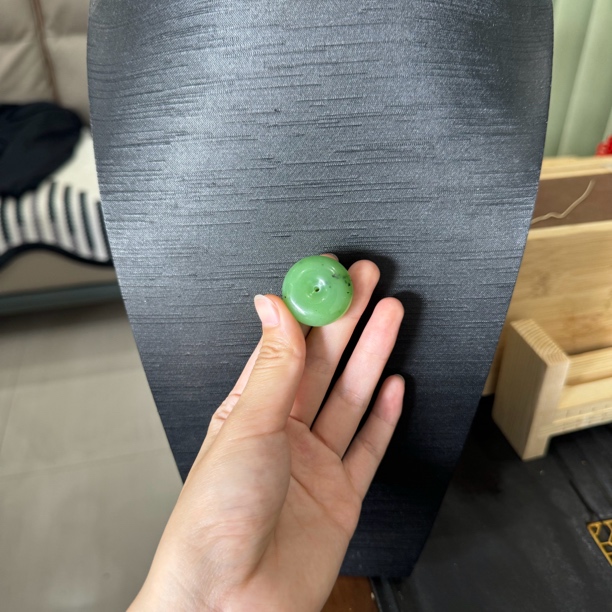 和田玉碧玉苹果绿平安扣