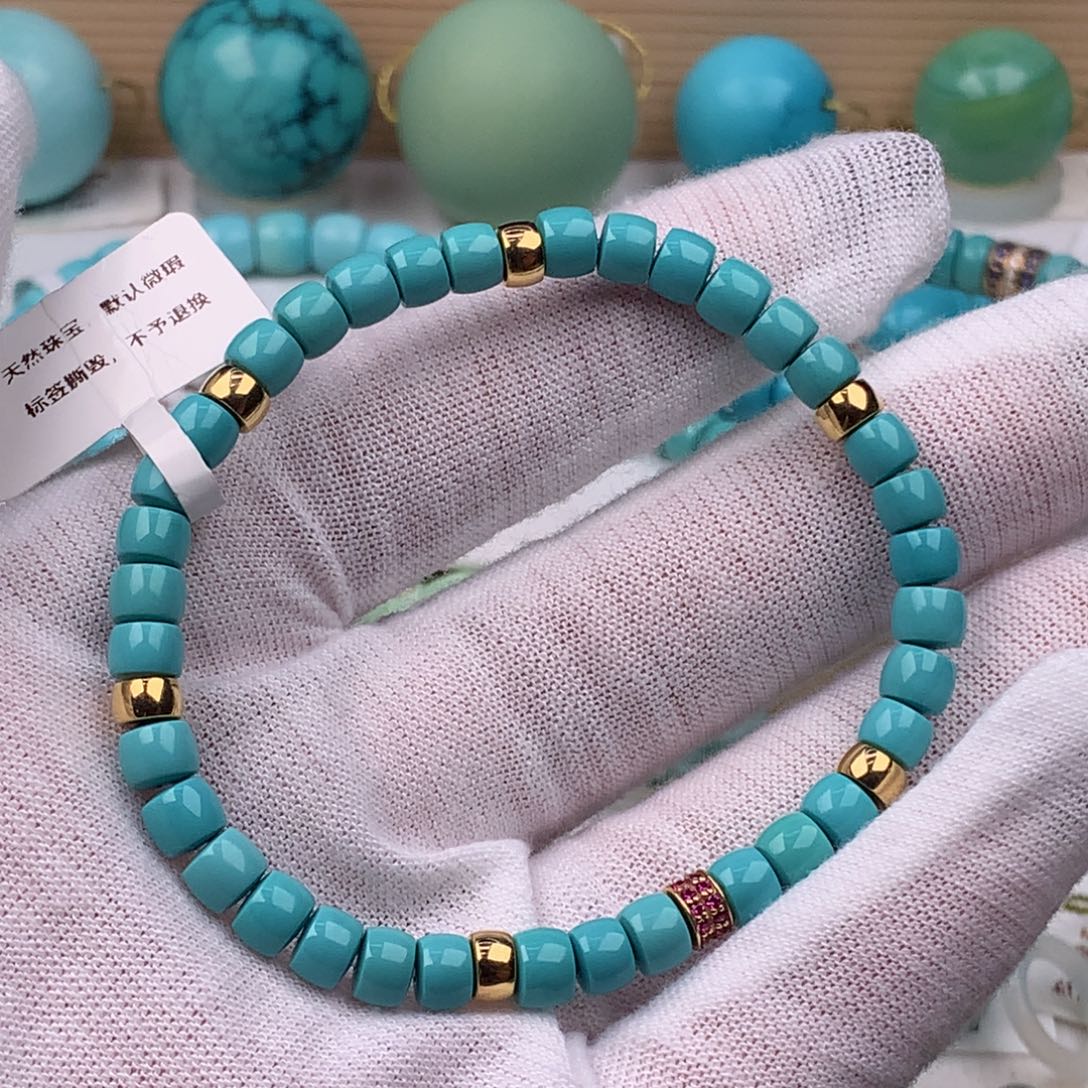 未镶嵌绿松石珠宝奇石5.2毫米