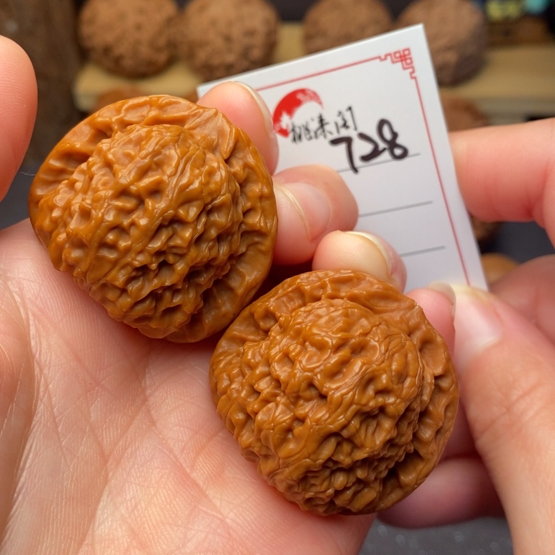 把件文玩核桃728号36血如意手工打底