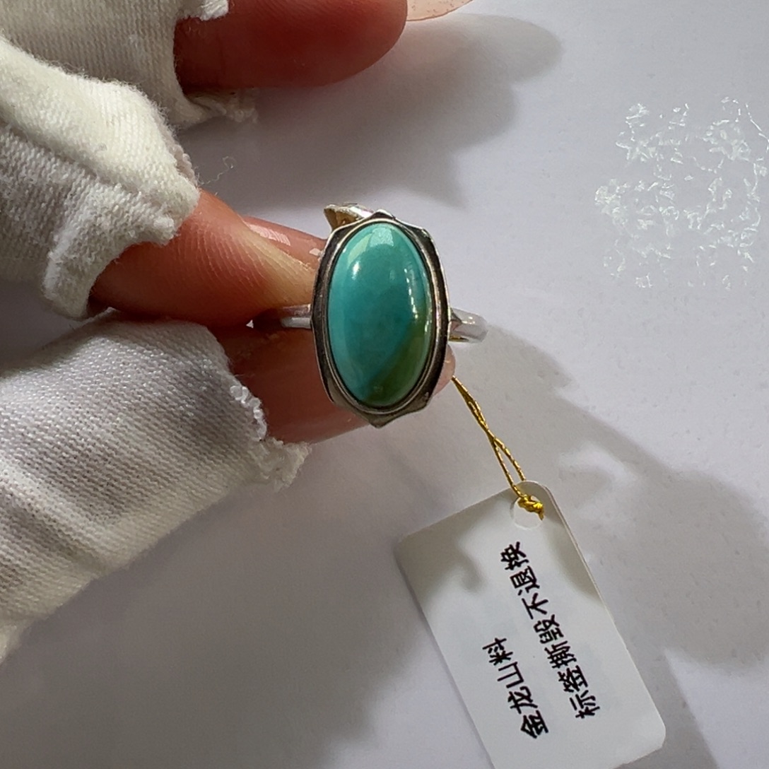 绿松石银S925镶嵌挂件