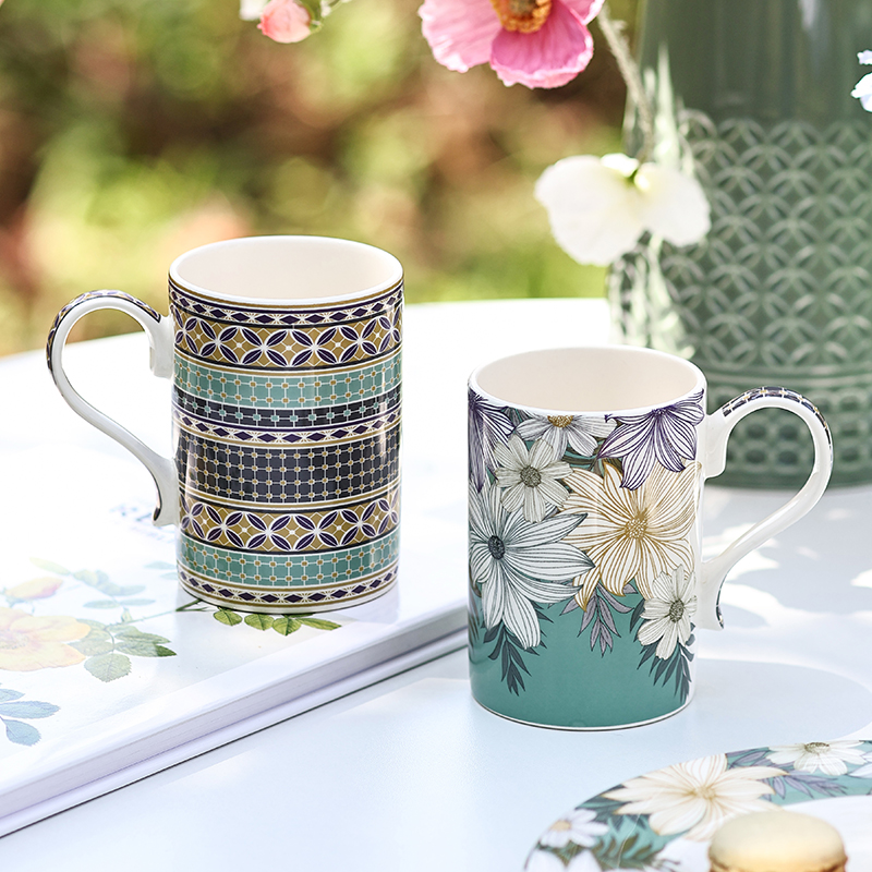 英国进口Portmeirion波特美林家用对杯陶瓷马克杯欧式水杯情侣杯