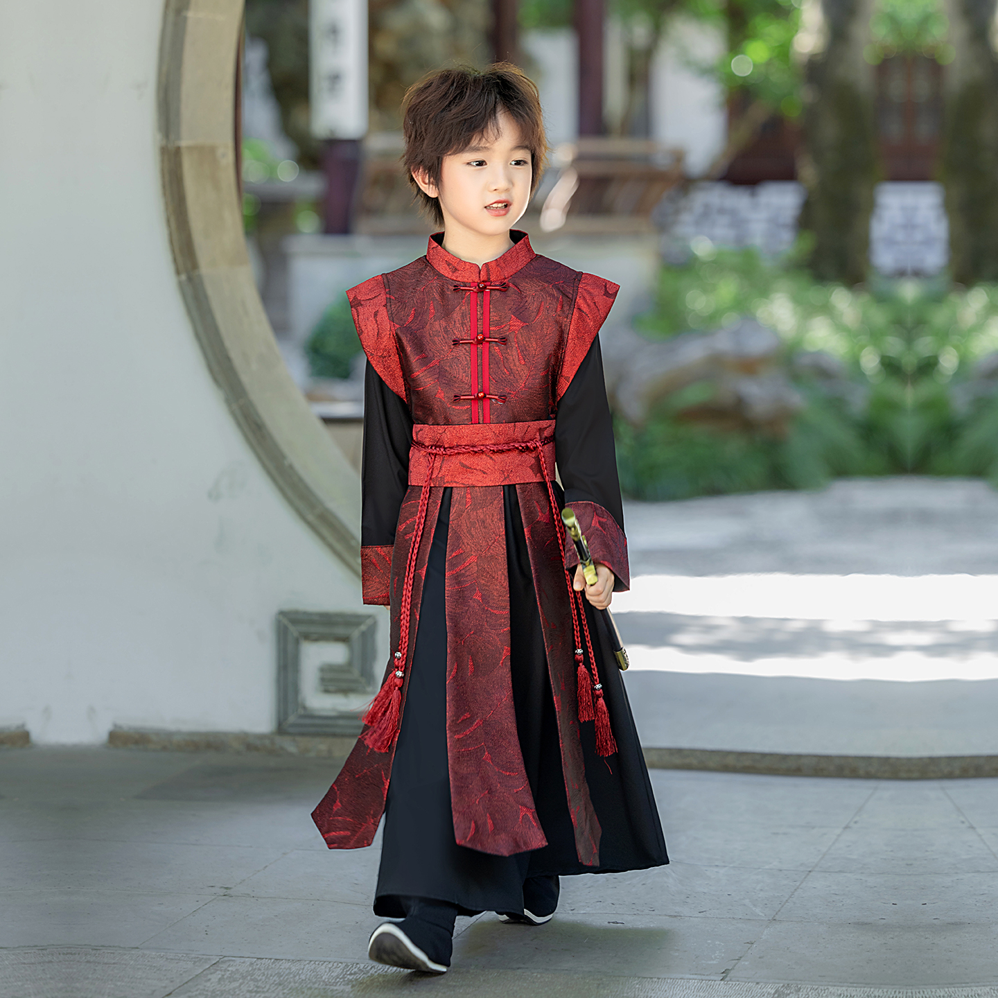 【丹枫】汉服男童2025年秋季新品古风男孩古装演出服中秋节儿童唐装