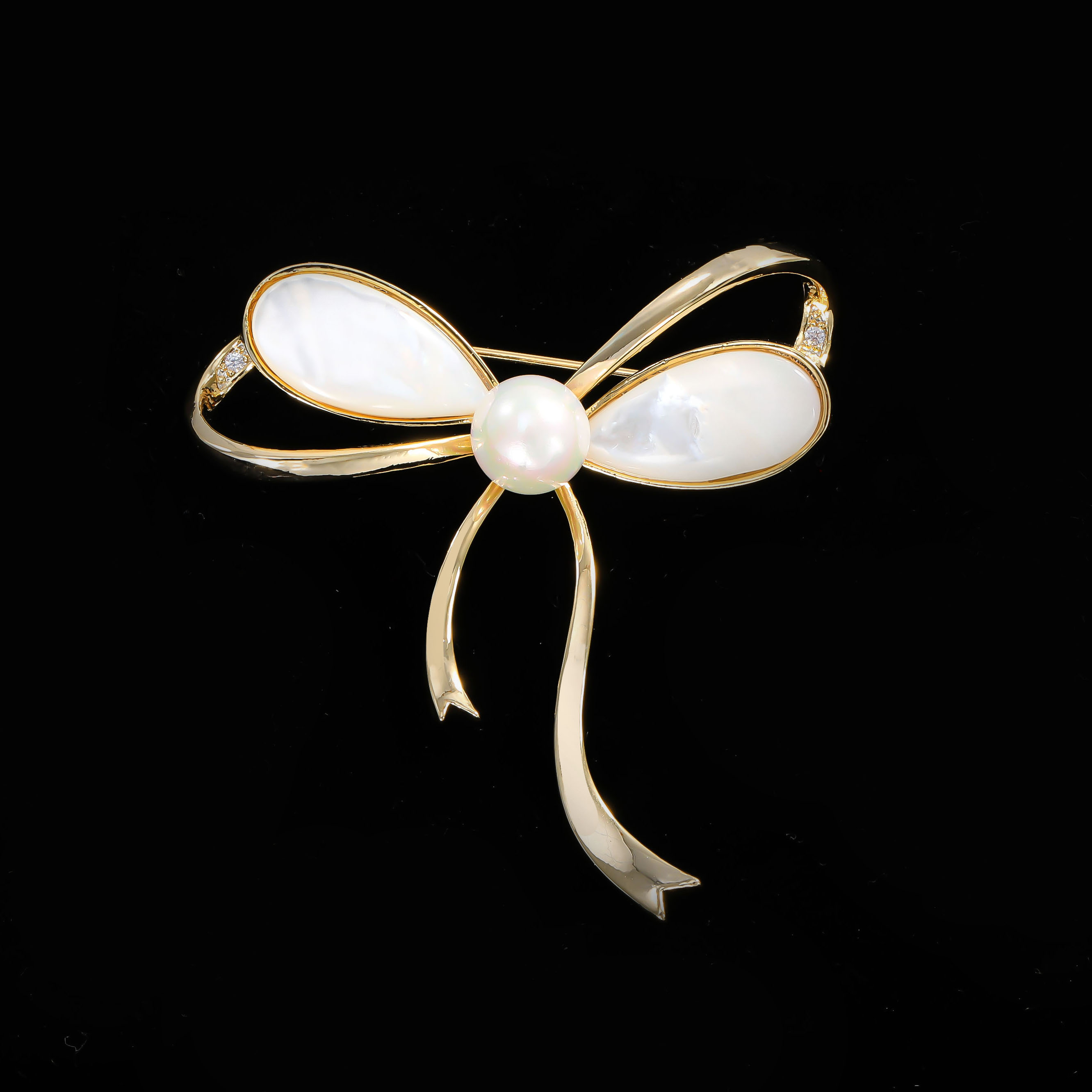 铜合金胸针 ——木木（D116）飘带蝴蝶结胸针