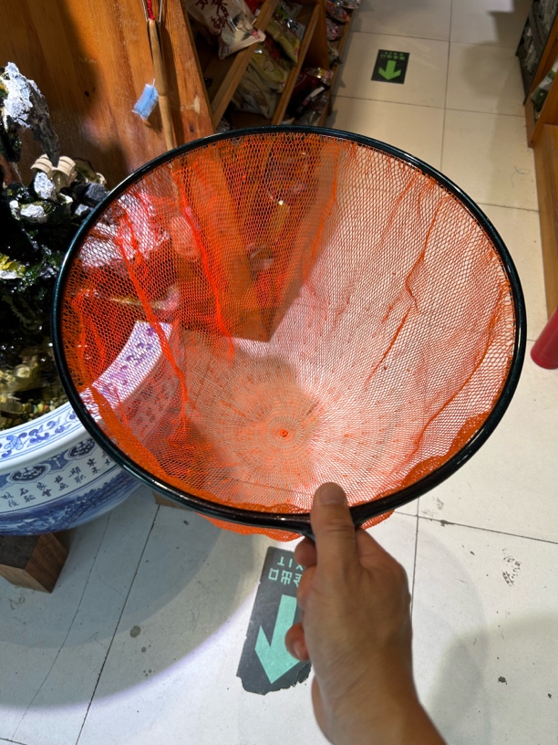 35口径十六编原色原丝纯手工编织碳素抄网头