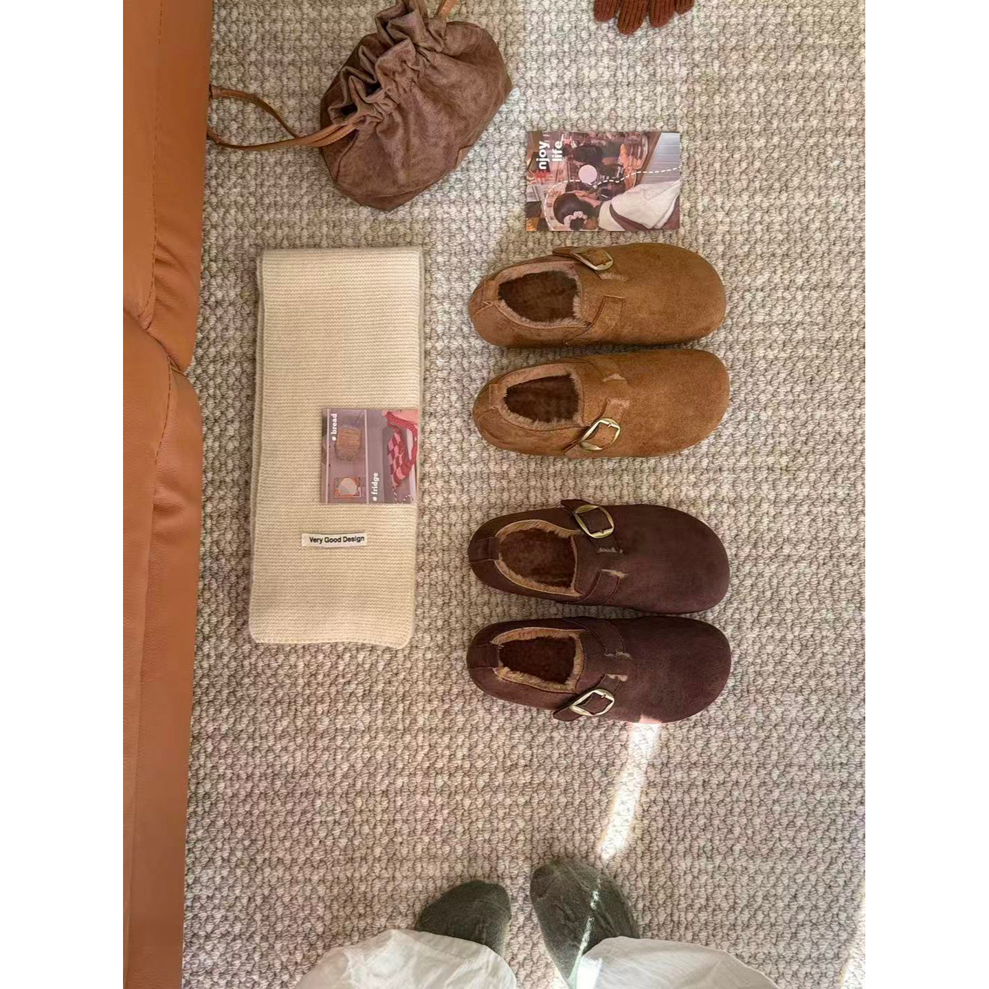 DZG 福（1xzd206-29#）毛毛勃肯- 一脚蹬保暖百搭勃肯单鞋12-27