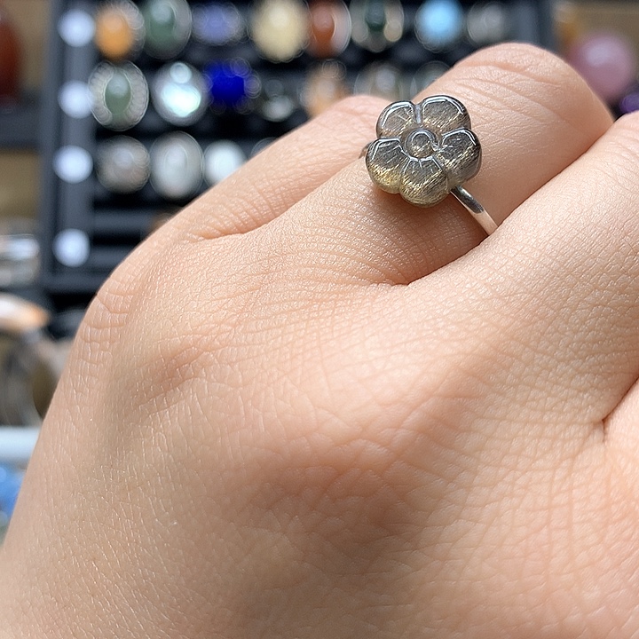 水晶水晶戒指银S925镶嵌