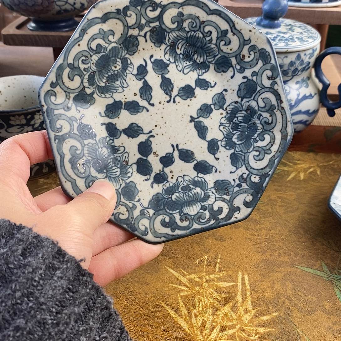 陶手工手绘青花高温陶瓷