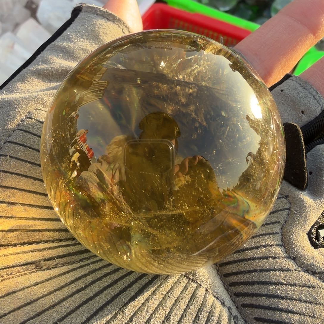 黄晶珠宝半成品未镶嵌未镶嵌天然水晶摆件