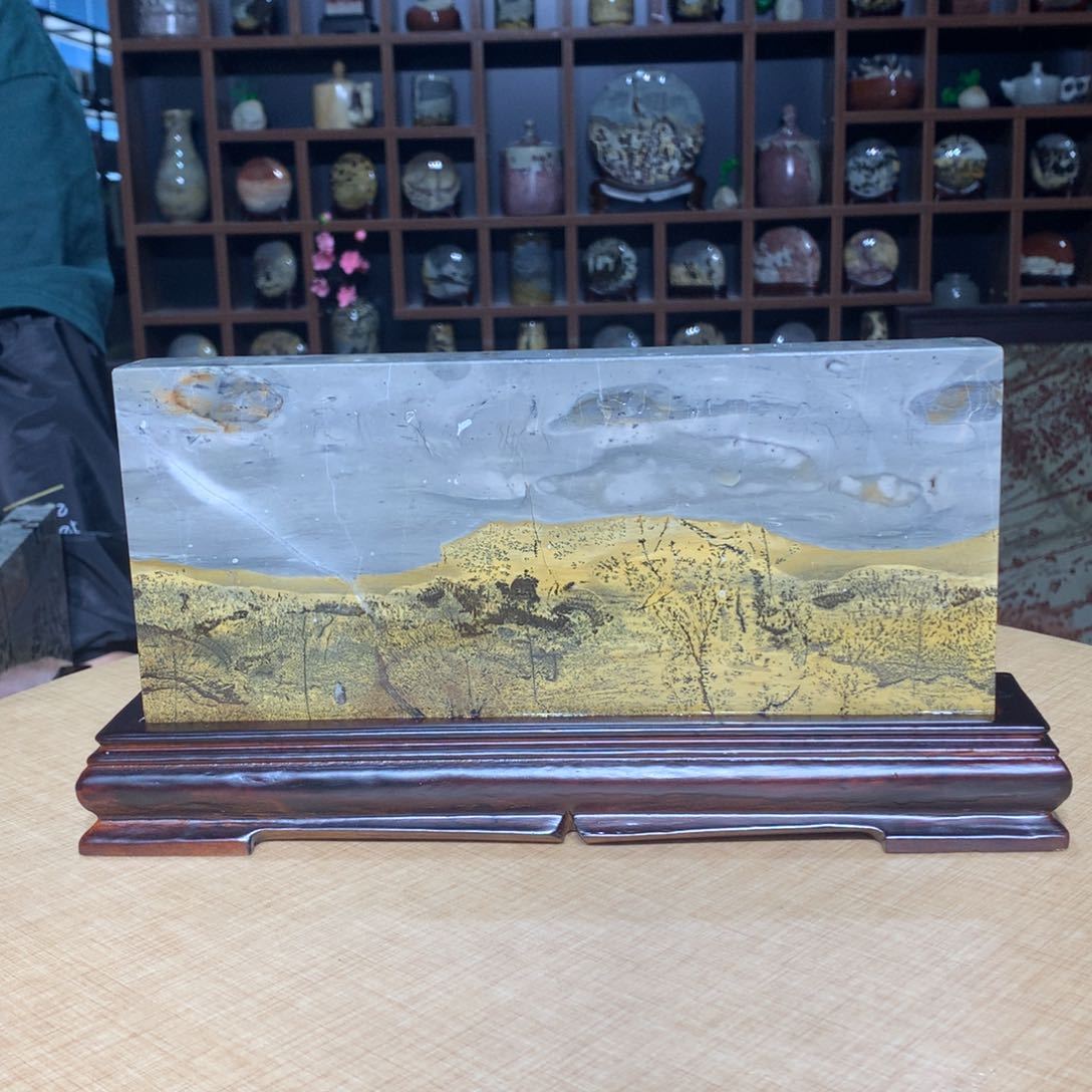 紫砂，广西国画石摆件，收藏观赏