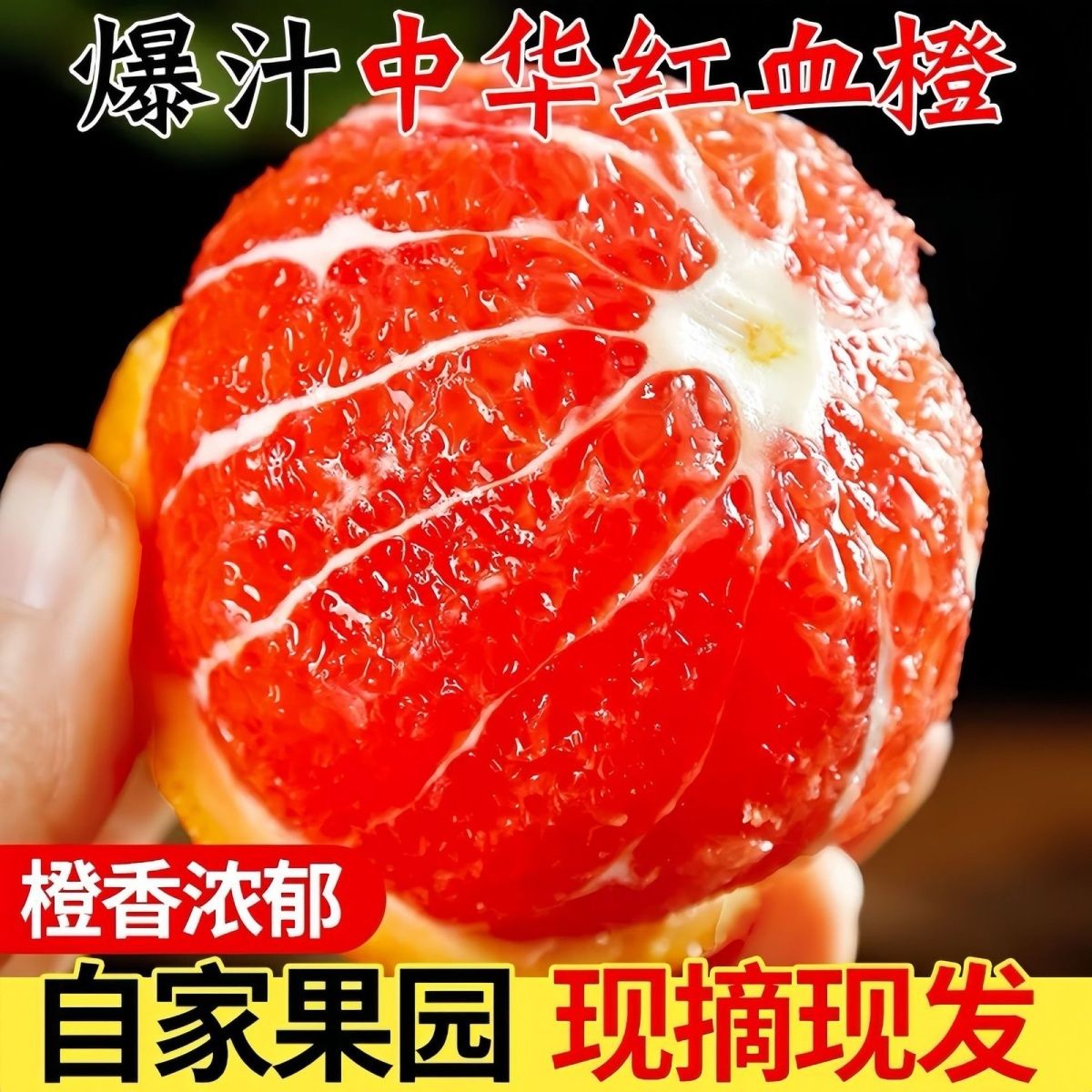 正宗中华红血当季新鲜橙子现摘红心脐橙现摘甜橙应季水果批发整箱