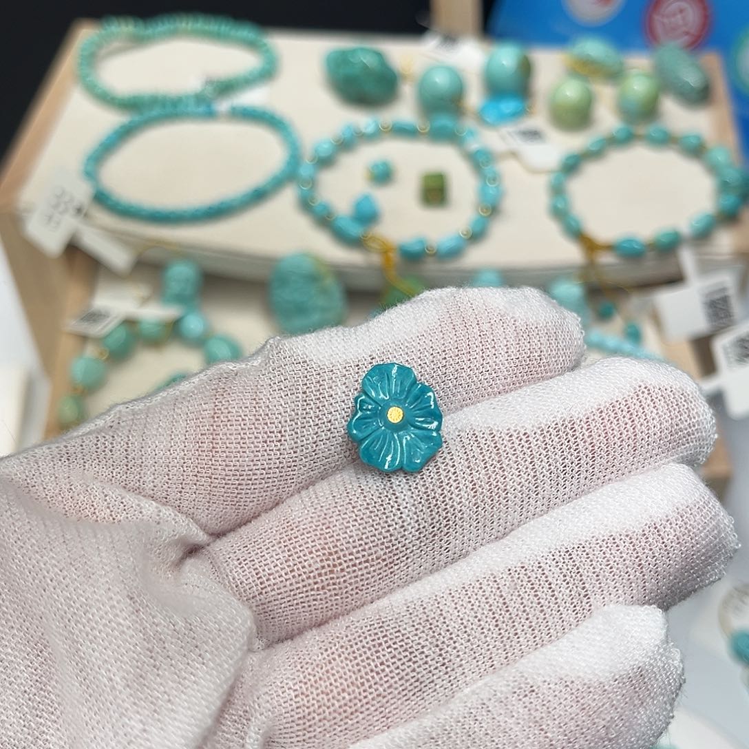 安***琪绿松石未镶嵌珠宝半成品