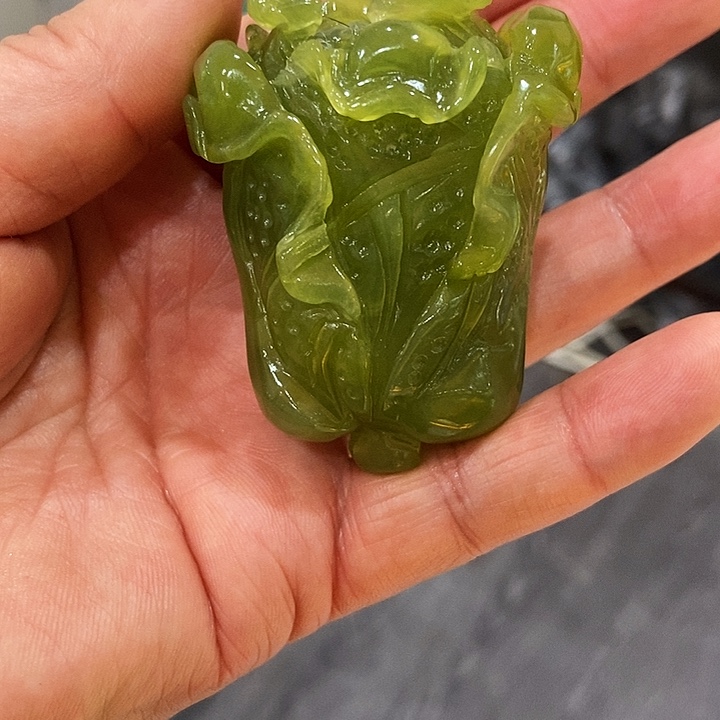蛇纹石玉摆件合金