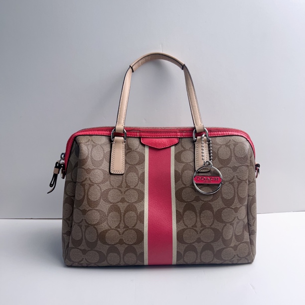 95新 COACH/蔻驰 蔻驰老花波士顿单肩包