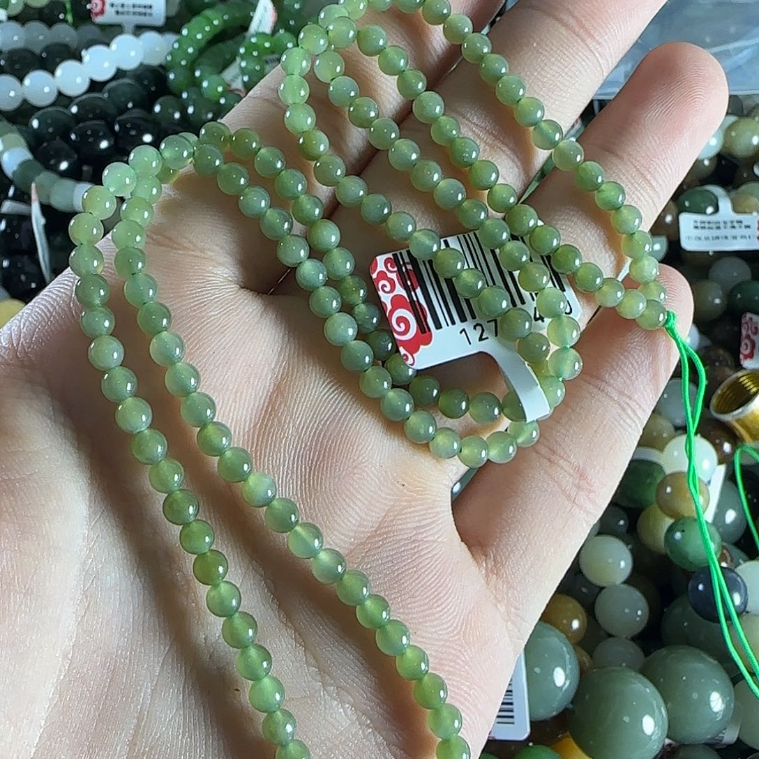 和田玉手链未镶嵌33