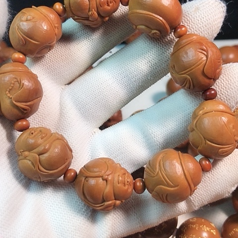 橄榄核吊坠橄榄核雕弥勒佛手串