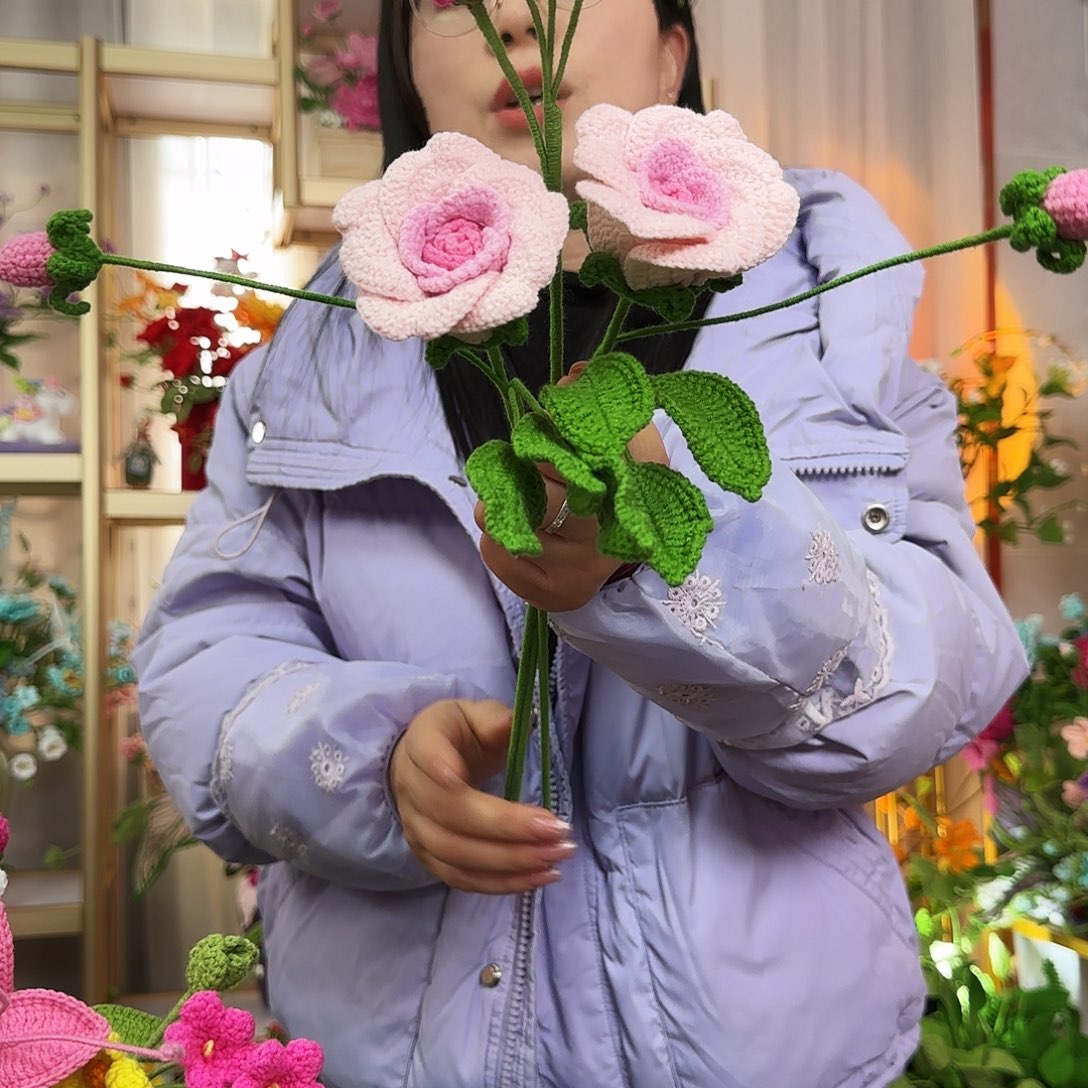 纯手工钩织钩织花束