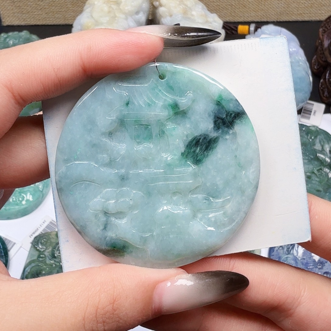 翡翠未镶嵌挂件翡翠
