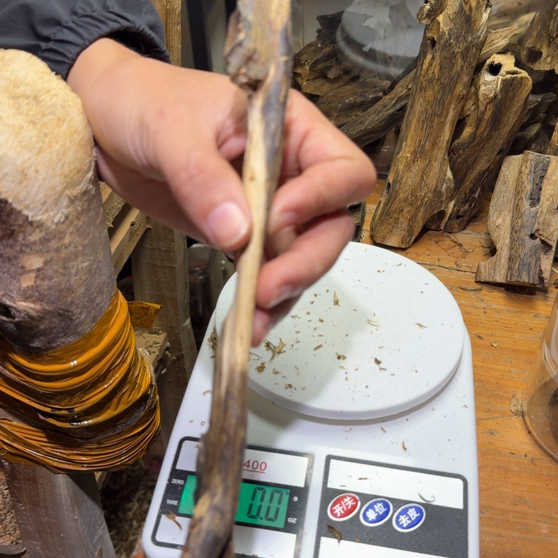 棋楠沉香白奇块料23克