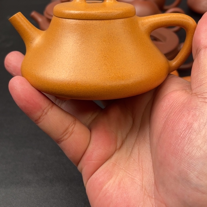 心***动紫砂茶壶全手工曲瓢