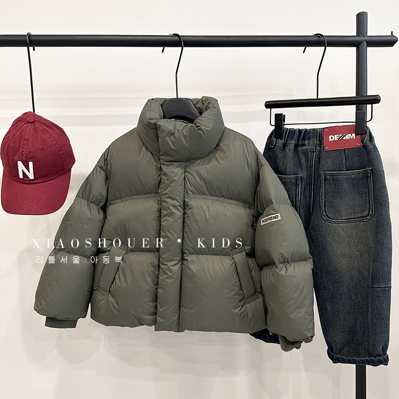 【小首尔】3色现货-qc7儿童90白鸭绒羽绒服冬加厚保暖外套HDM3242