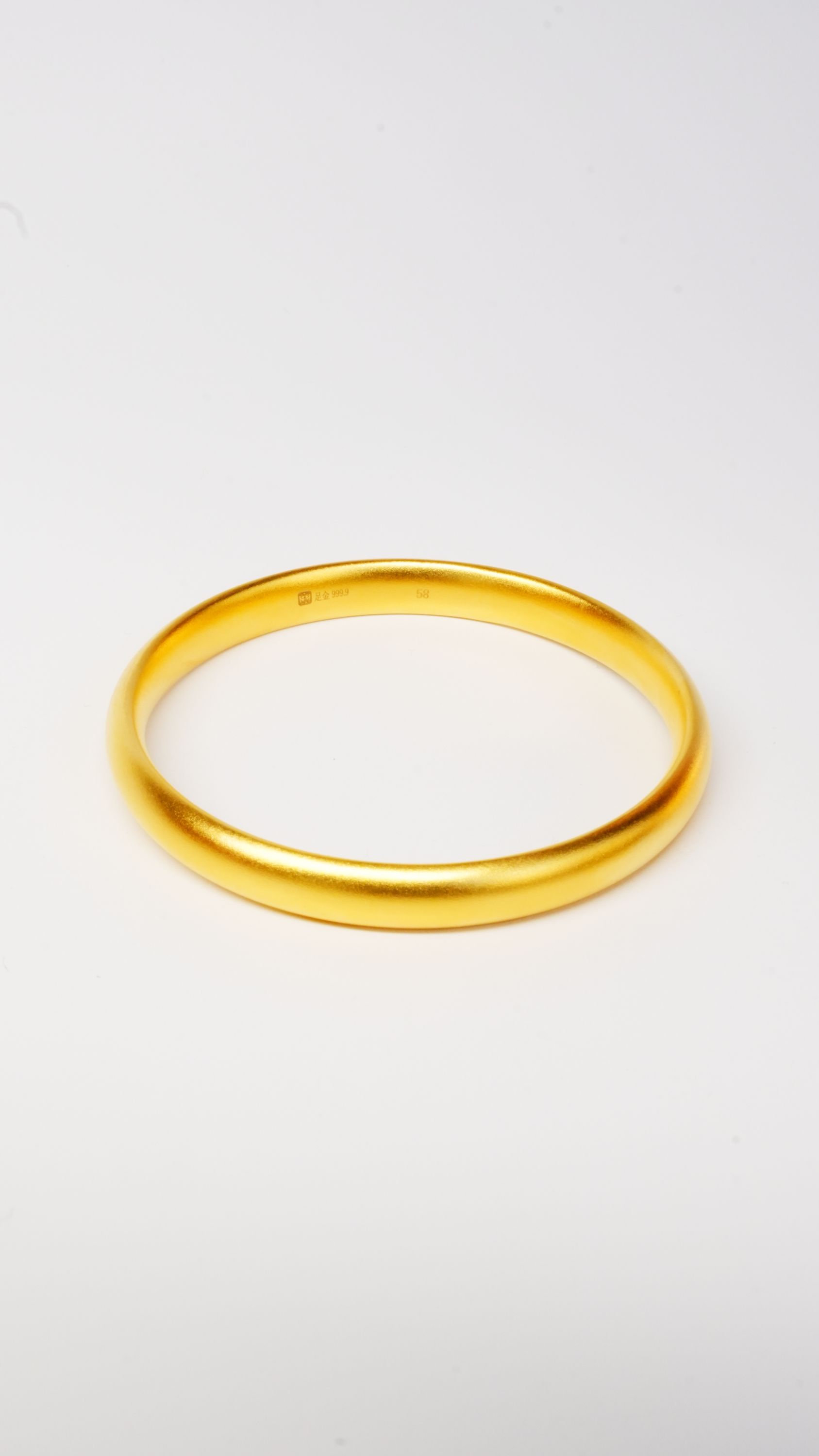 足金999古法素圈黄金素圈泥鳅背厚壁中空上手显厚重大气（泥鳅背）