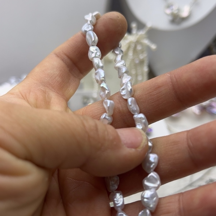 耳饰淡水珍珠银S925镶嵌