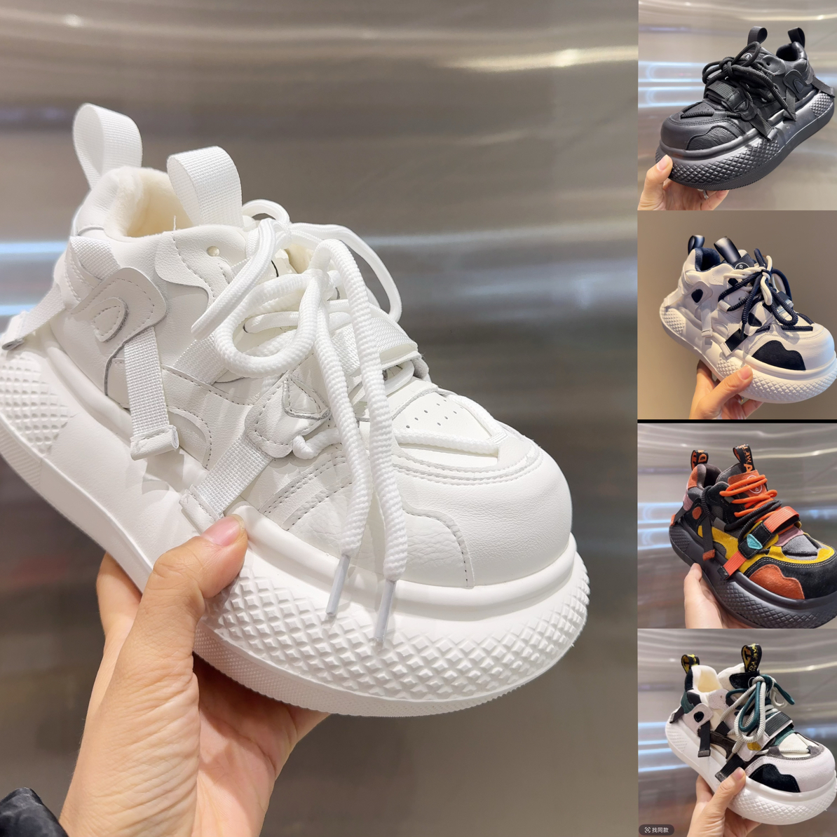 苹果橙~大头胖头超轻底秋冬新款低帮女鞋