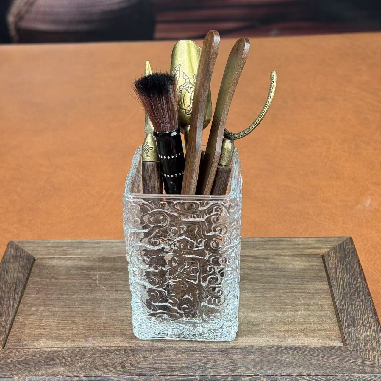 浮雕龙纹四方六君子ZH111