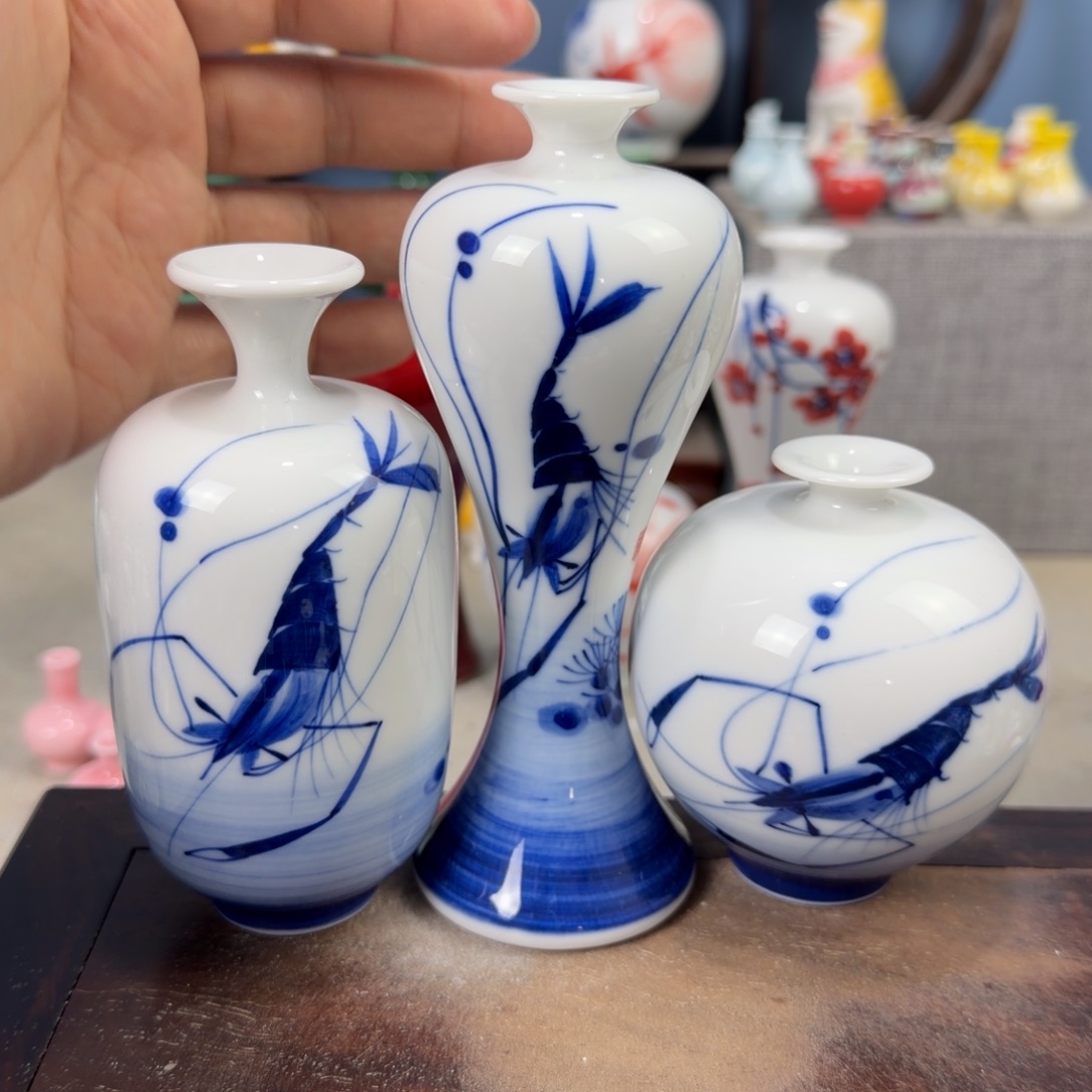 陶瓷手工小花器摆件