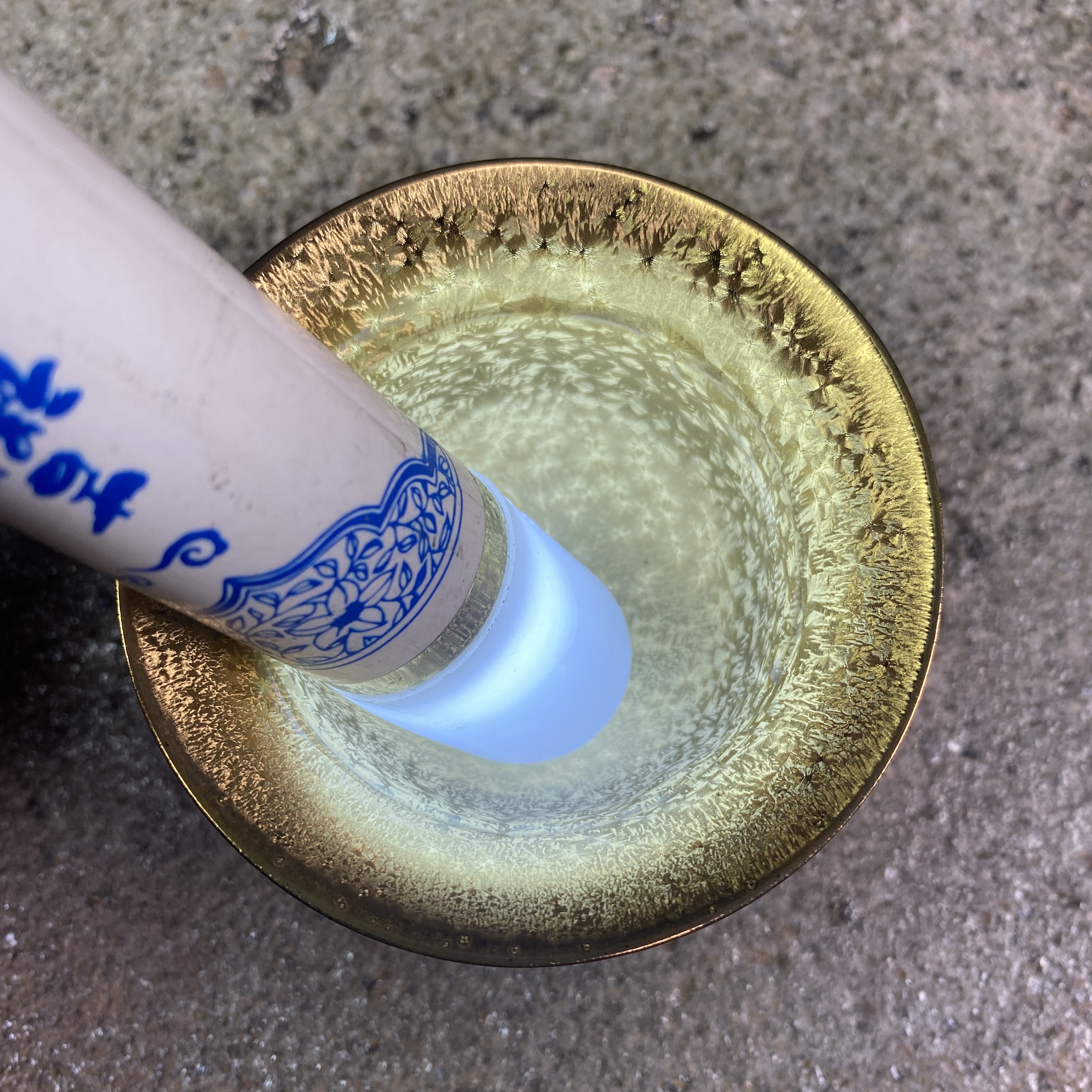 茶器主人杯 玉兰双面金