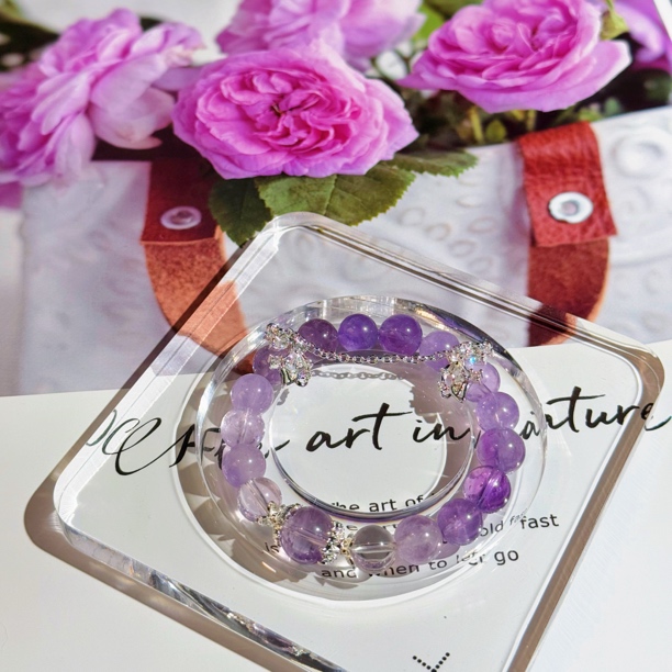 【星空系列】紫韵流光渐变紫水晶手链 灵性优雅智慧守护