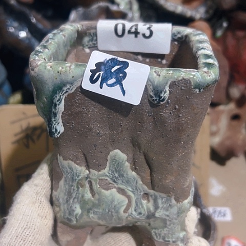 红陶粗陶花盆手工