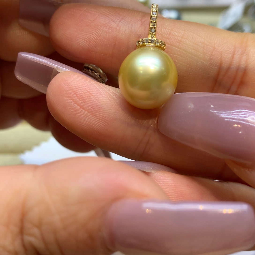 颈饰银S925镶嵌海水珍珠