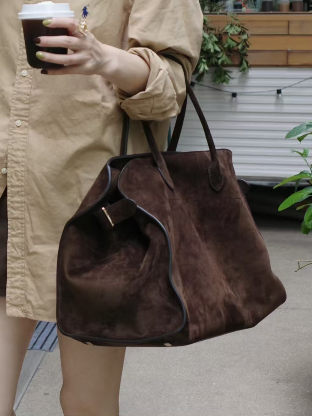 TR-美拉德15寸 摩卡棕 进口原厂反绒皮 内里织物 手感舒适 